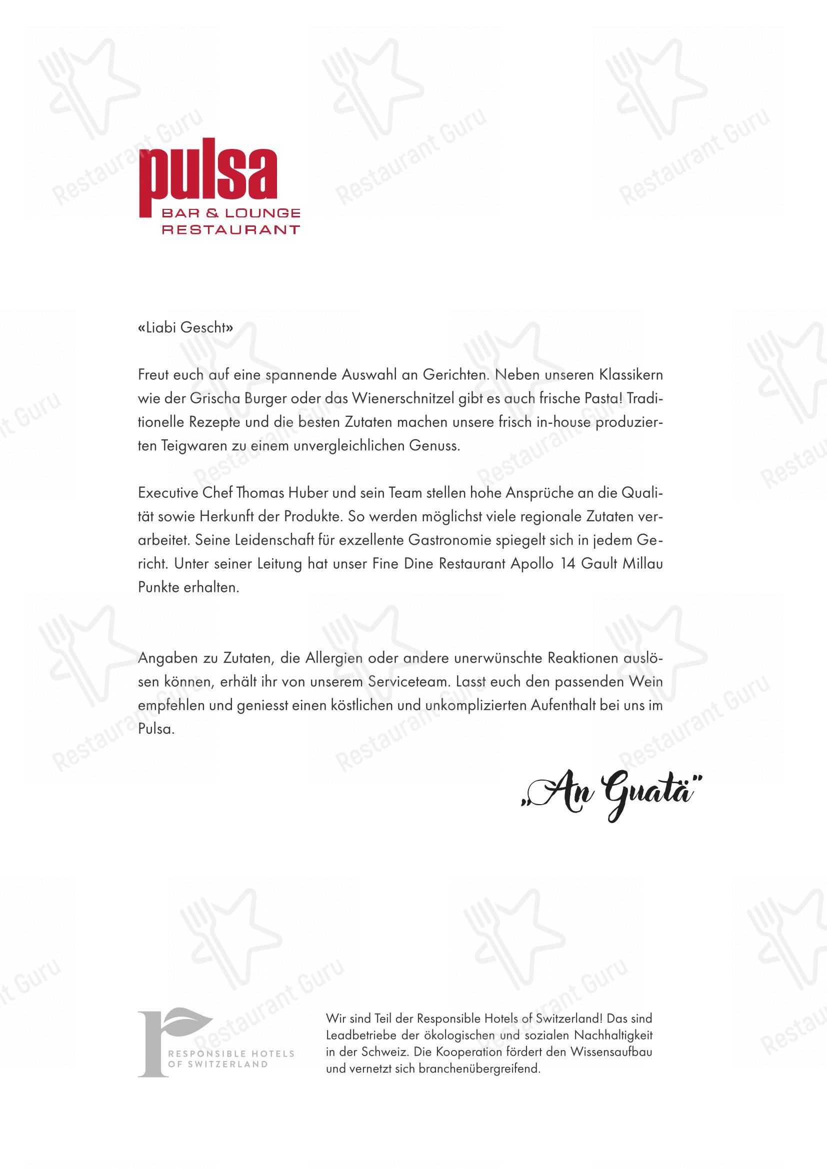 Menu di Pulsa Fonduestube - Детское