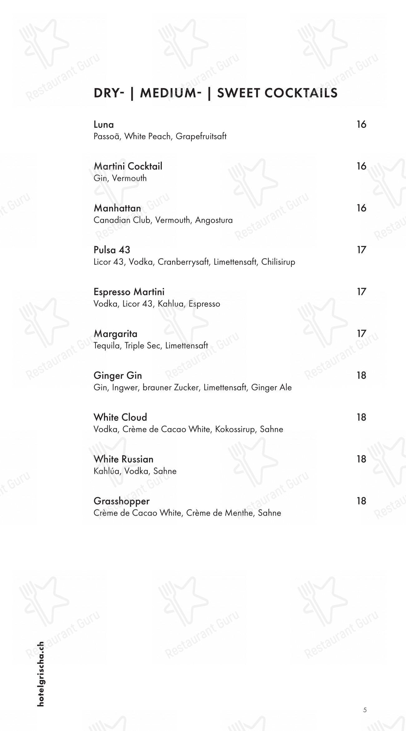 Menu per Pulsa Fonduestube pub & bar