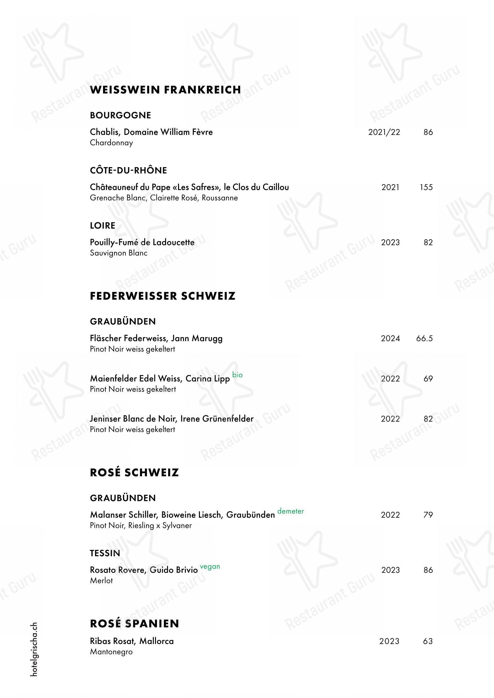 Menu bar per Pulsa Fonduestube in Davos