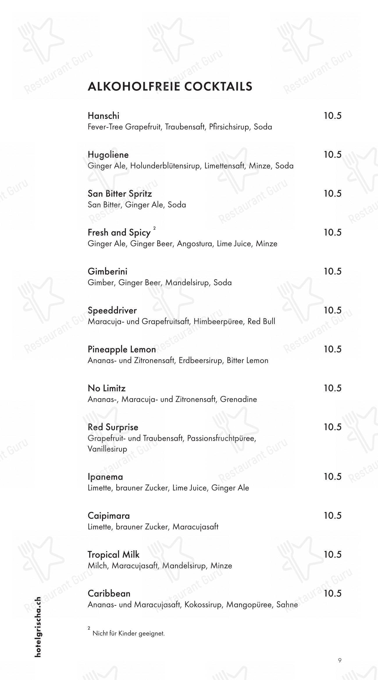 Pulsa Fonduestube in Davos - Menu