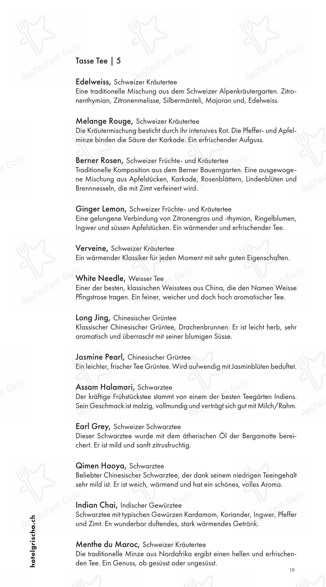 Menu di Pulsa Fonduestube - Menu