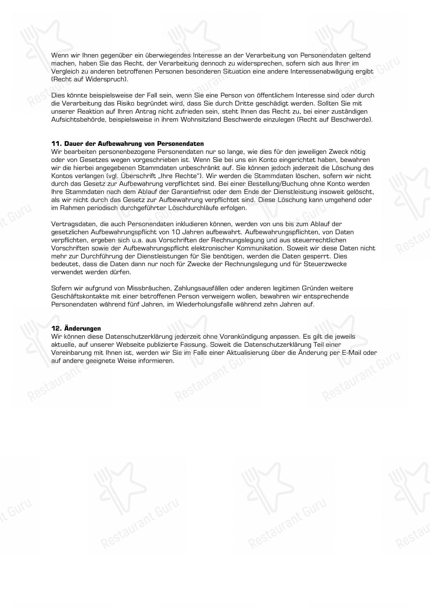 Menu di Pulsa Fonduestube - 菜单