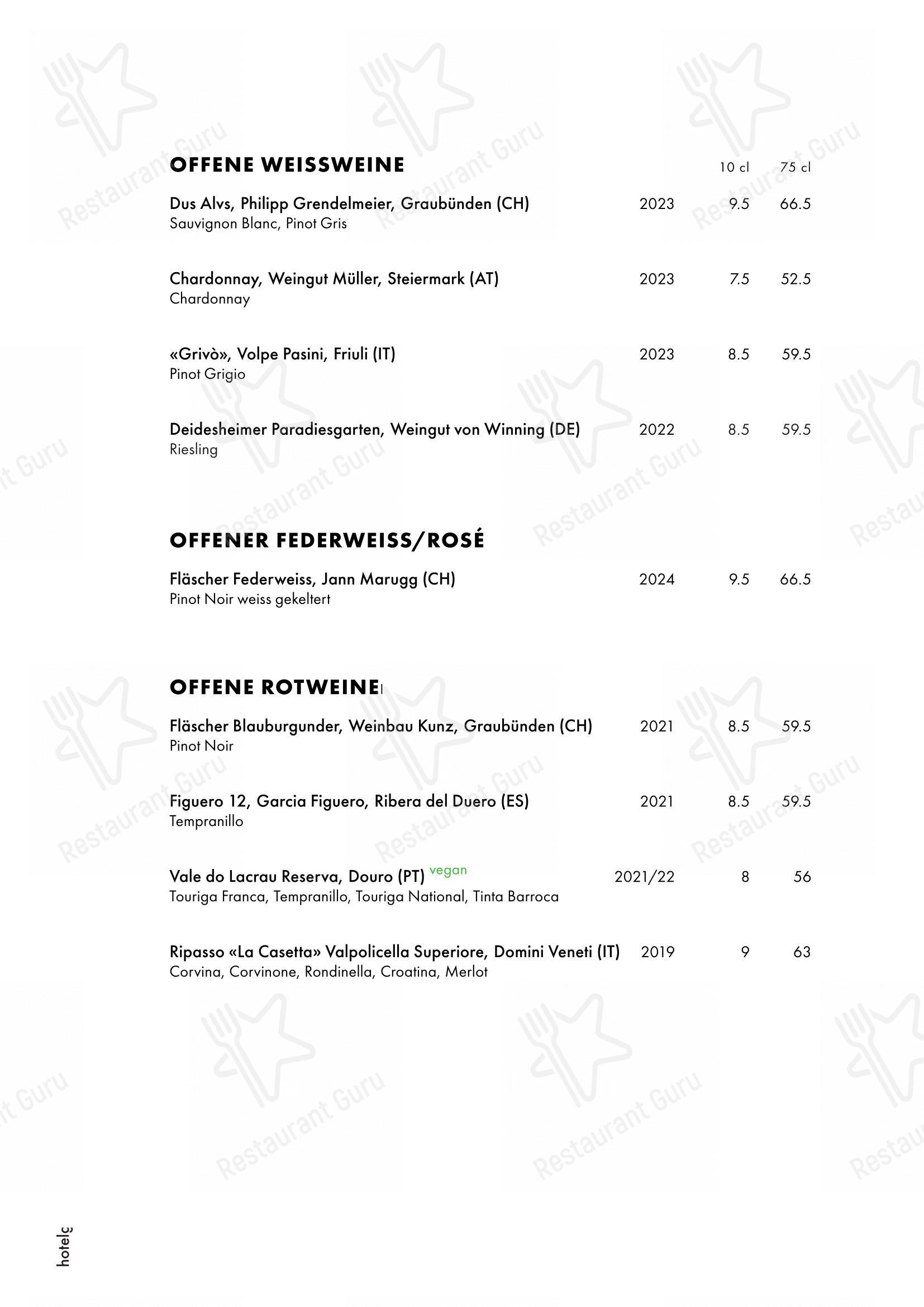 Menu bar per Pulsa Fonduestube in Davos