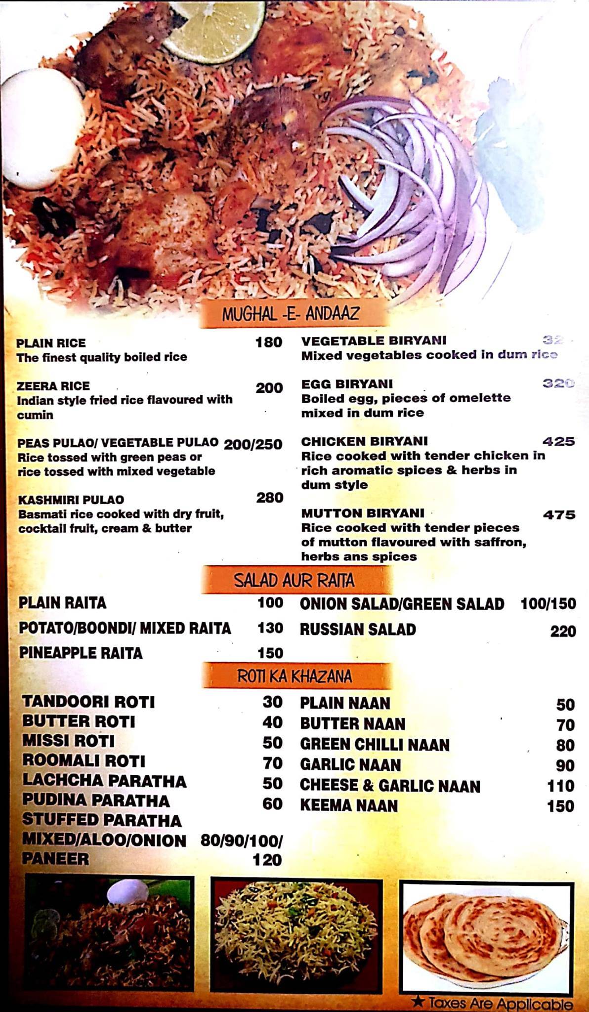 Qb Lounge menu