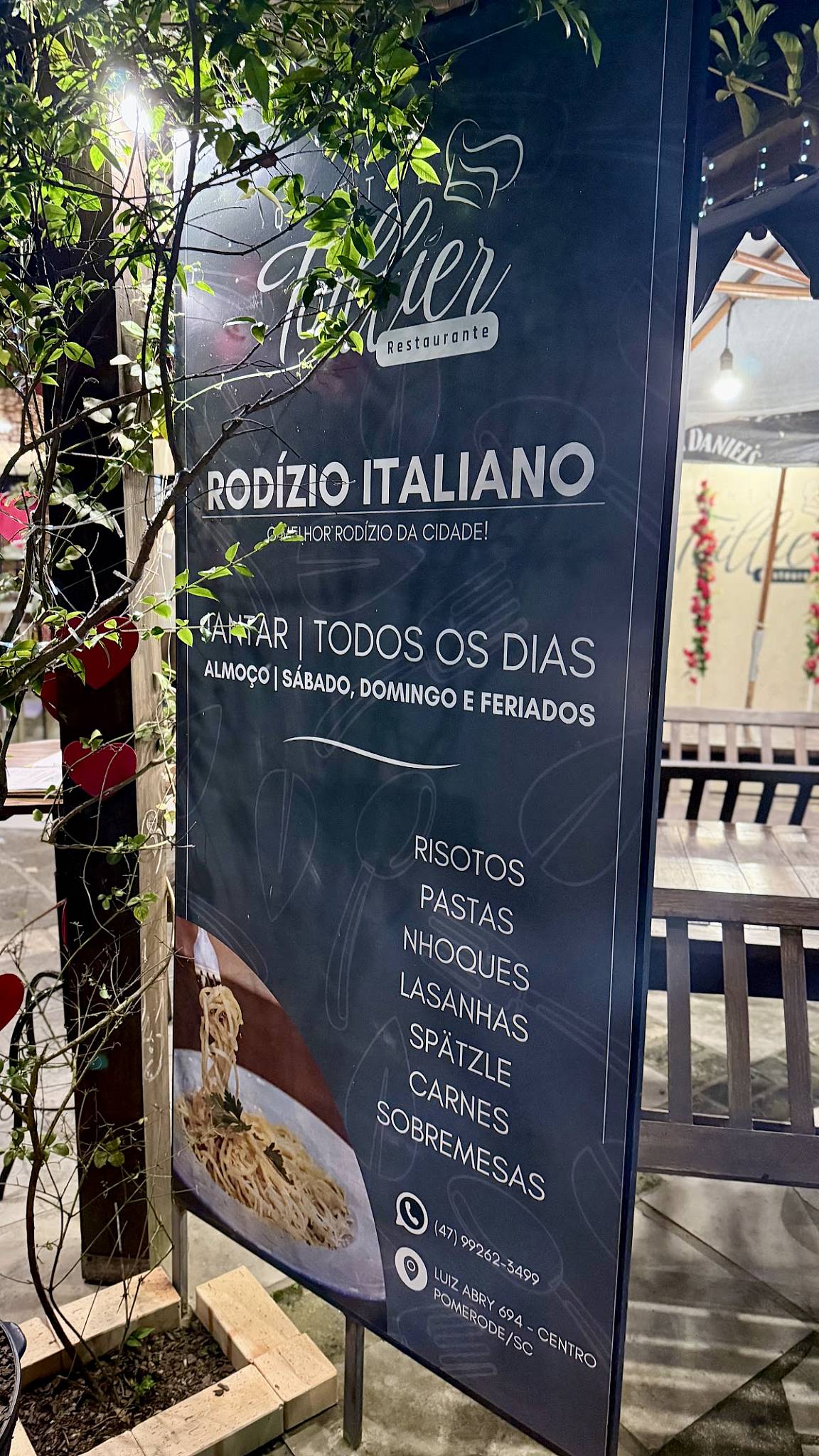 Quintal Toillier Restaurante cardápio
