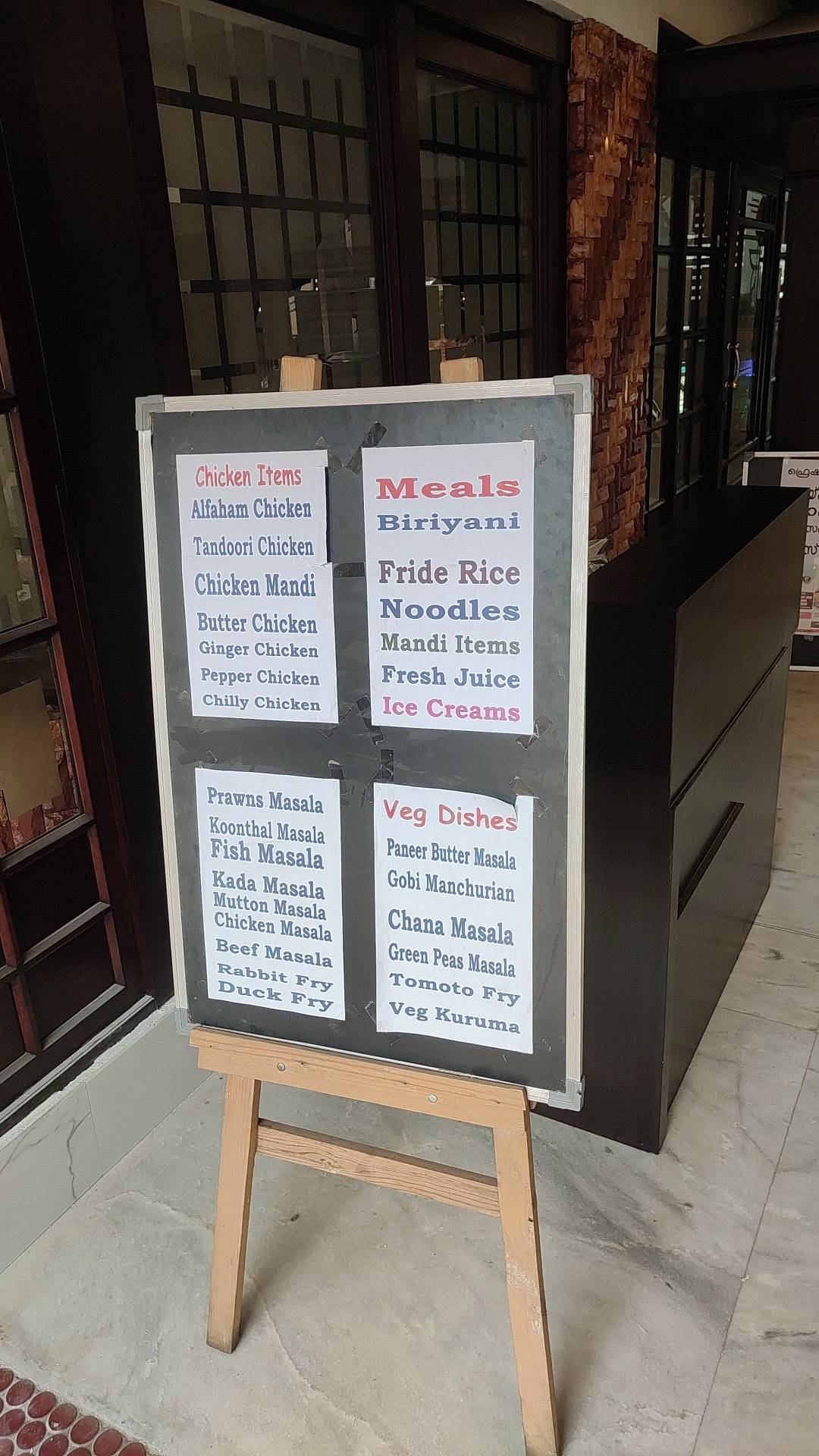 RAJADHANI RESTAURANT menu