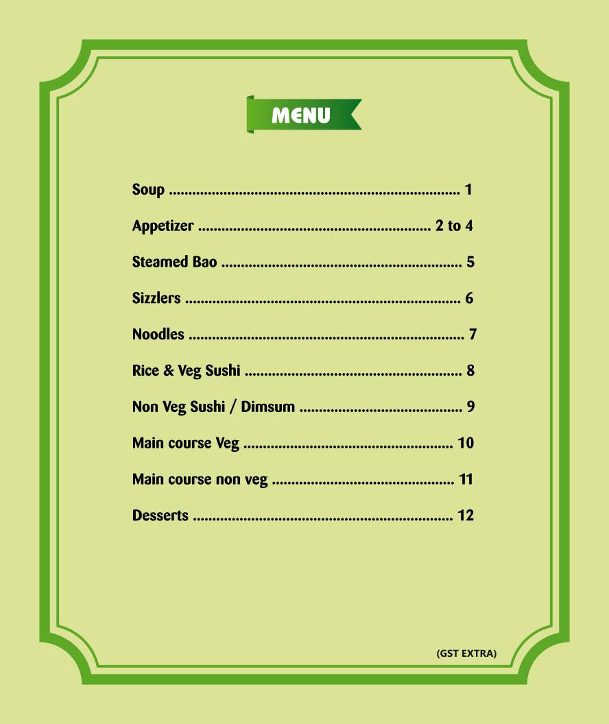 ROYALE ASIAN menu