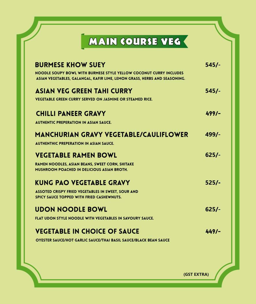 ROYALE ASIAN menu