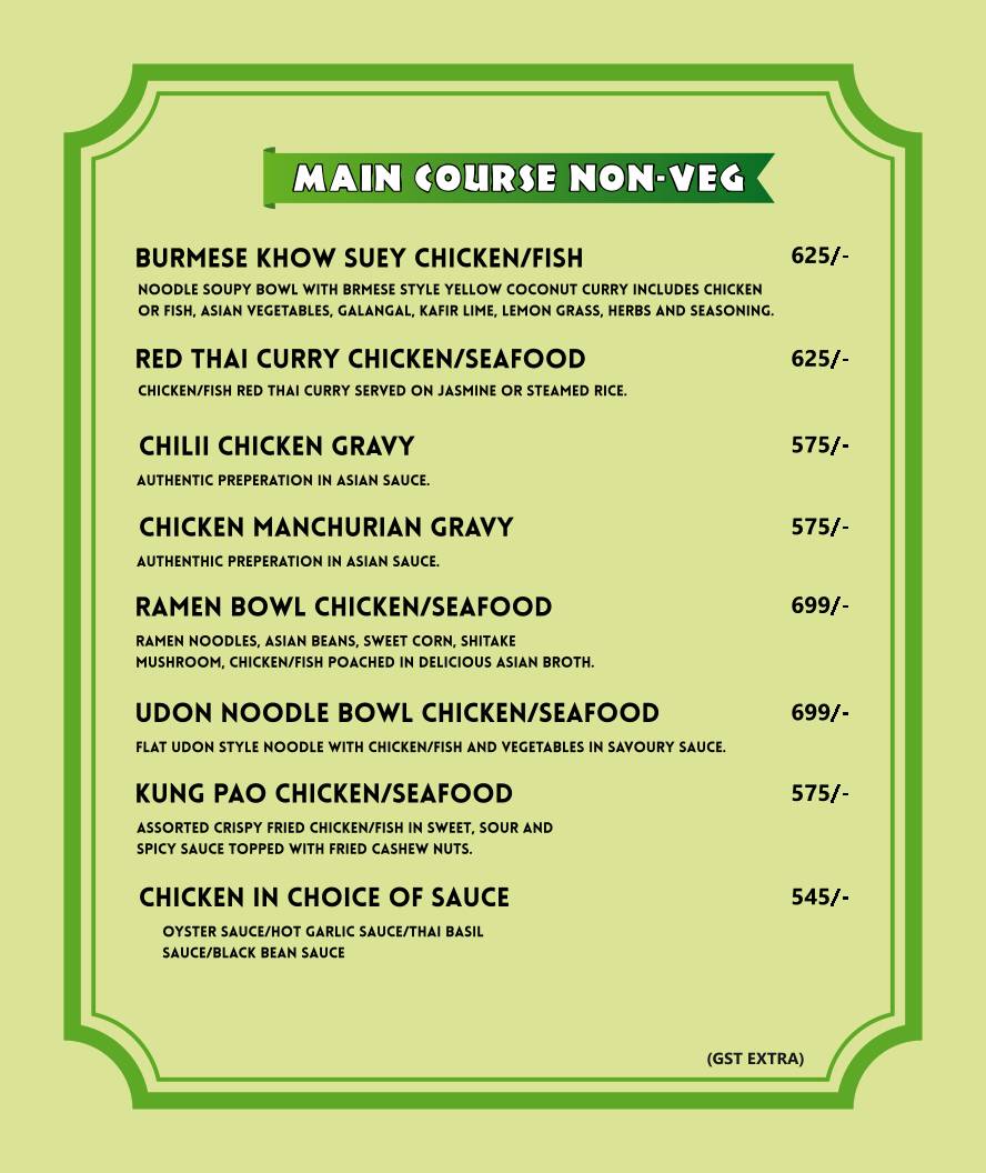 ROYALE ASIAN menu