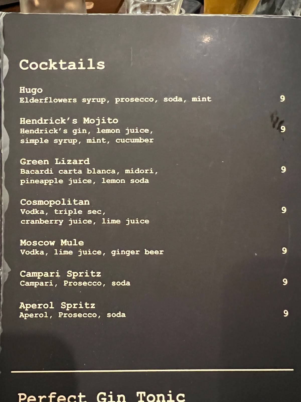 Menu di Ristorante Raf 