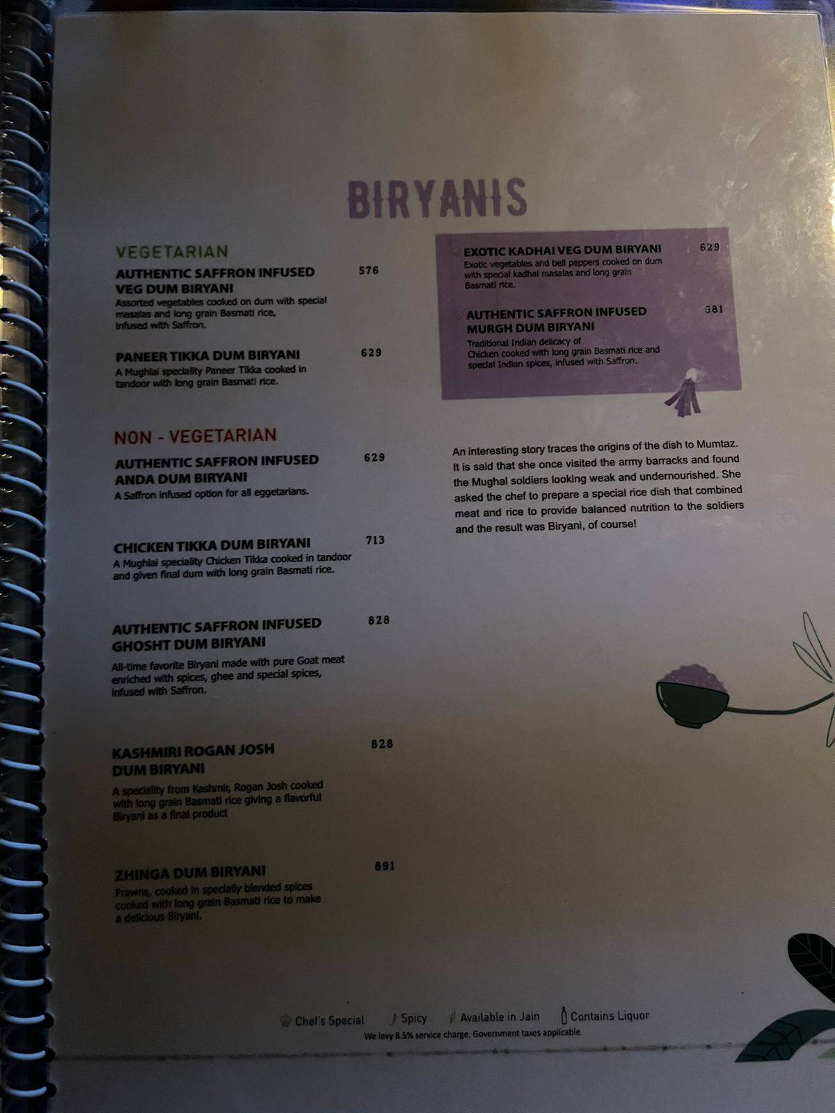 Rainforest Resto-bar menu