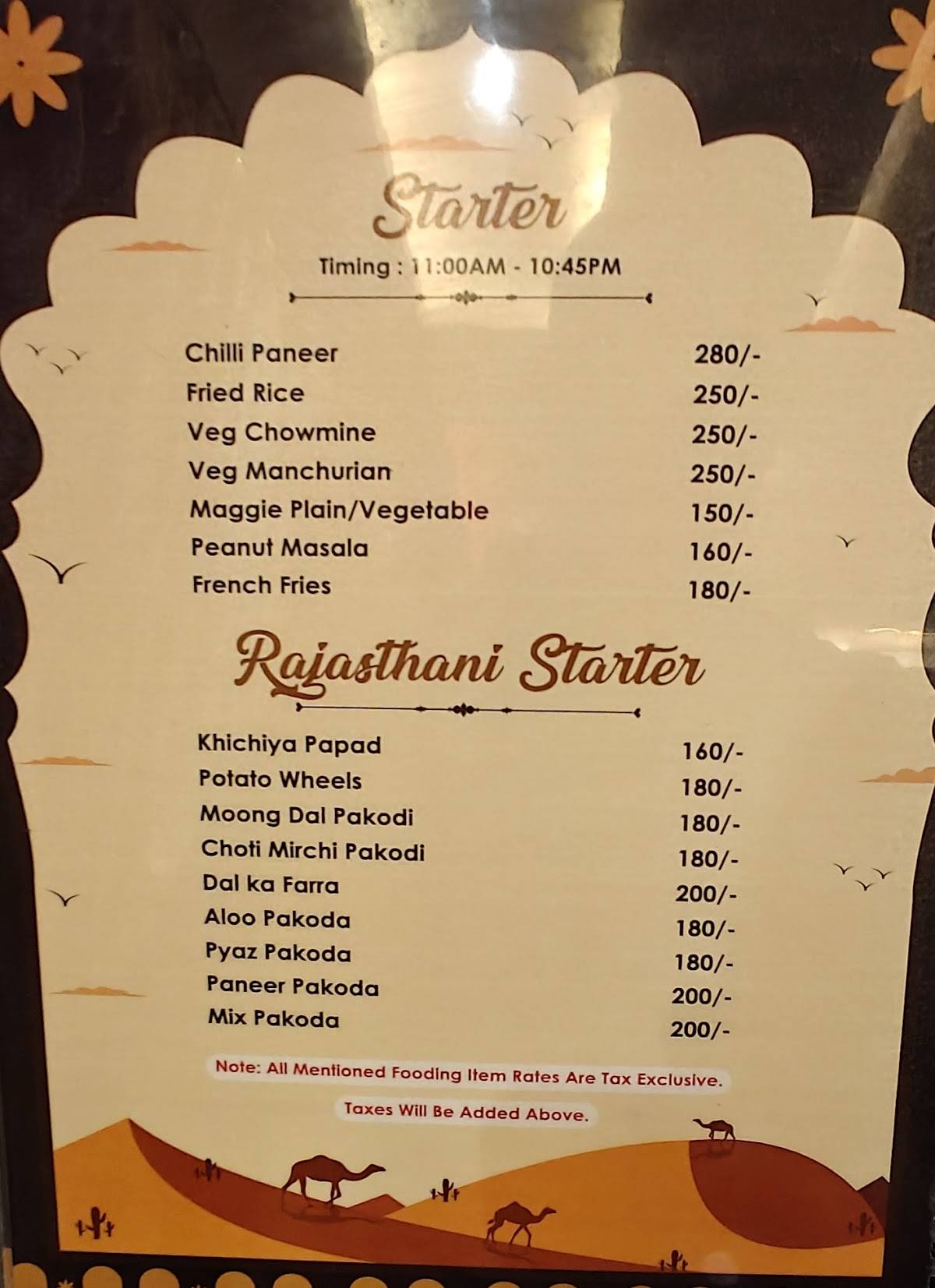 Rajasthani Rasoi - Best Restaurant In Varanasi menu