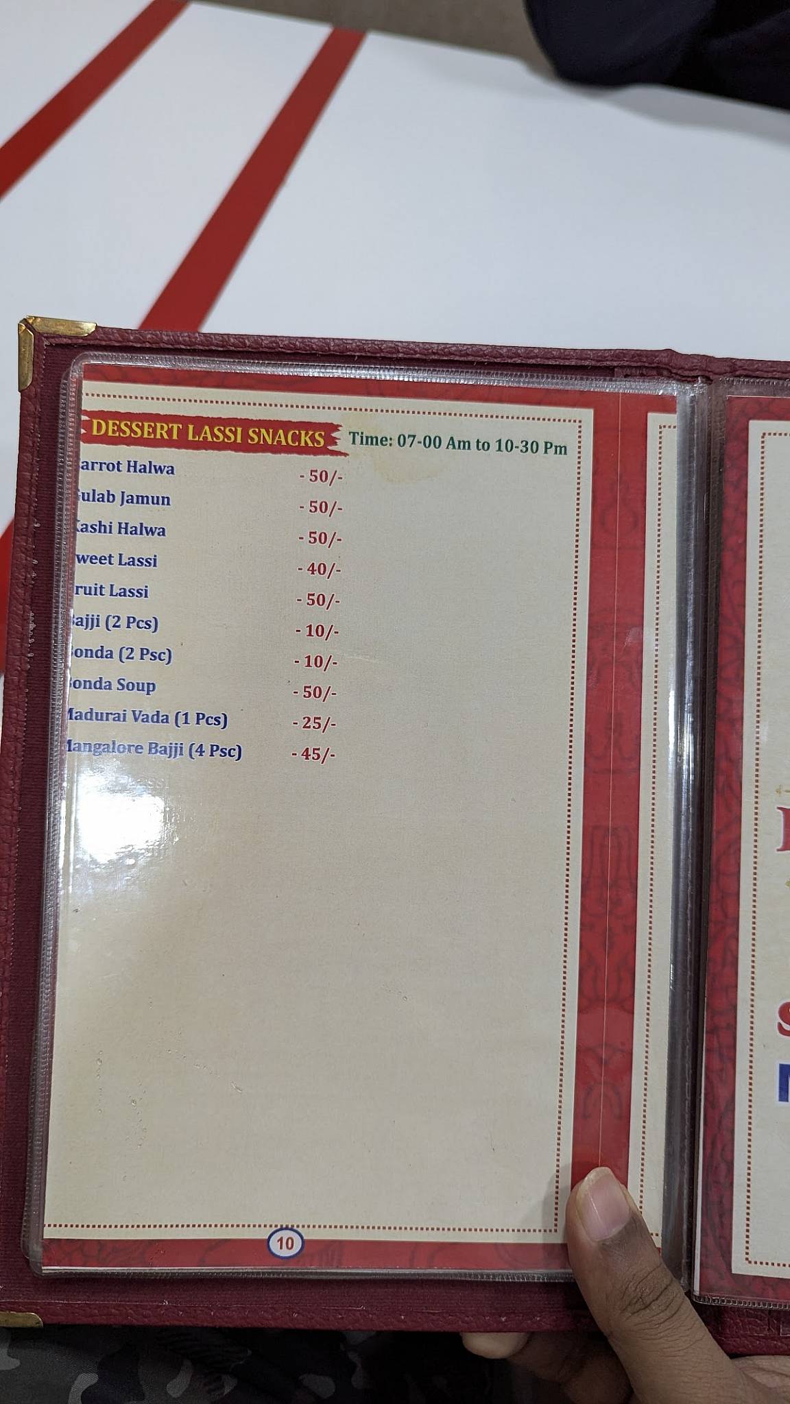 Rajesh Restaurant menu