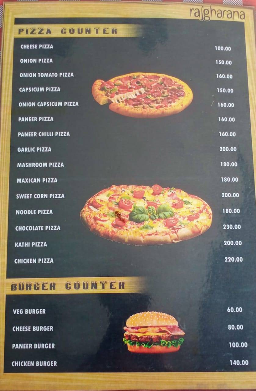 Rajgharana Cafe & Restaurant menu
