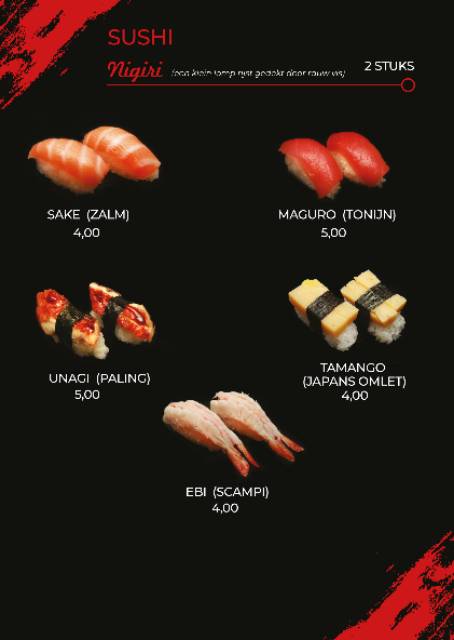 Menu de Moshi Sushi Wok & grill