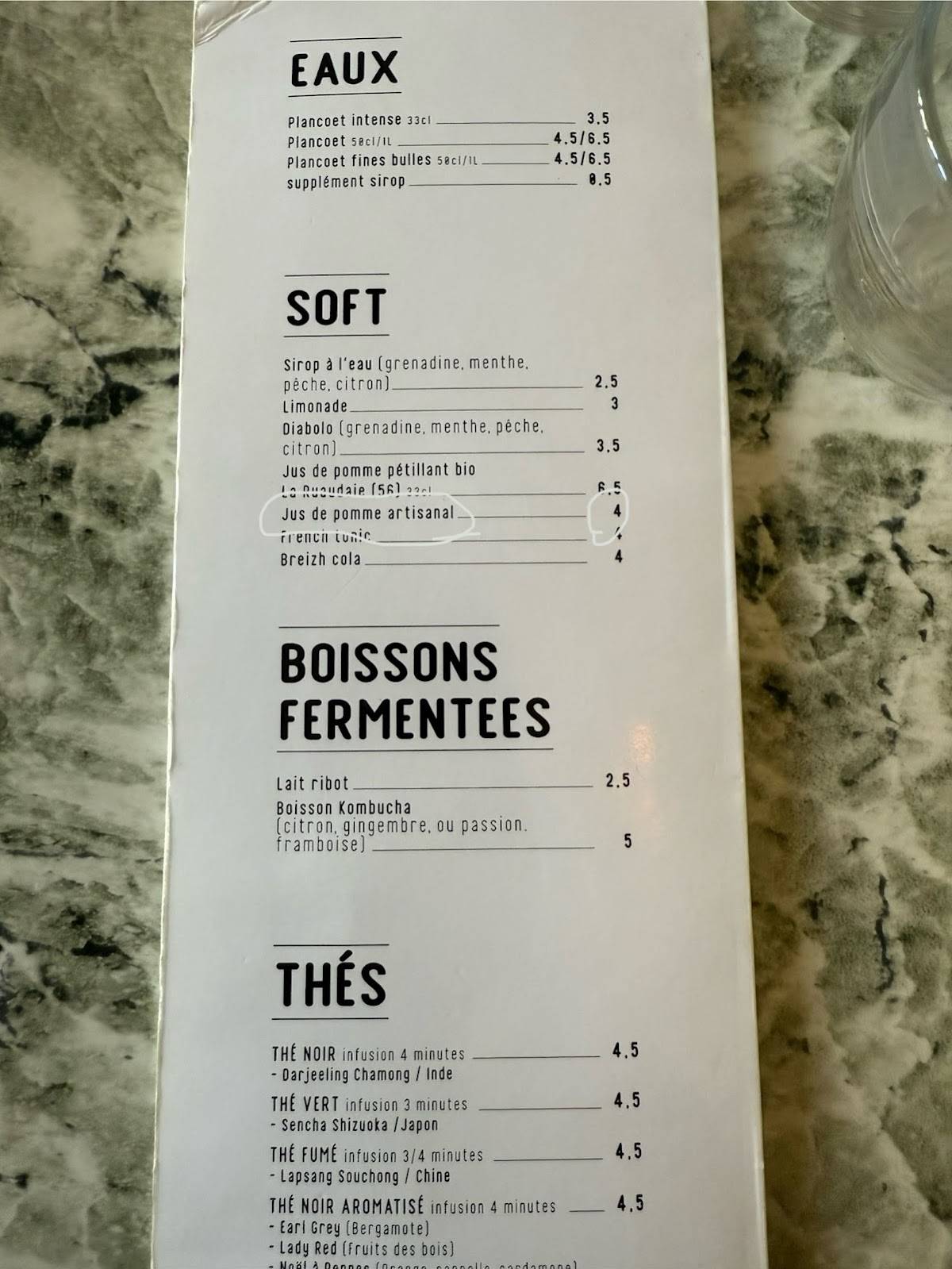 Menu de Bretone