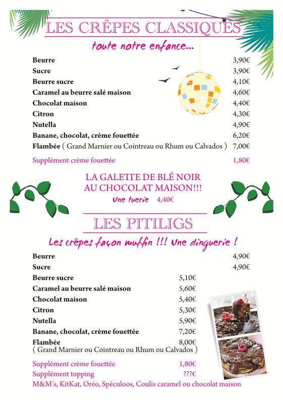 Menu de Restaurant La Fabrique Rennes Saint Georges