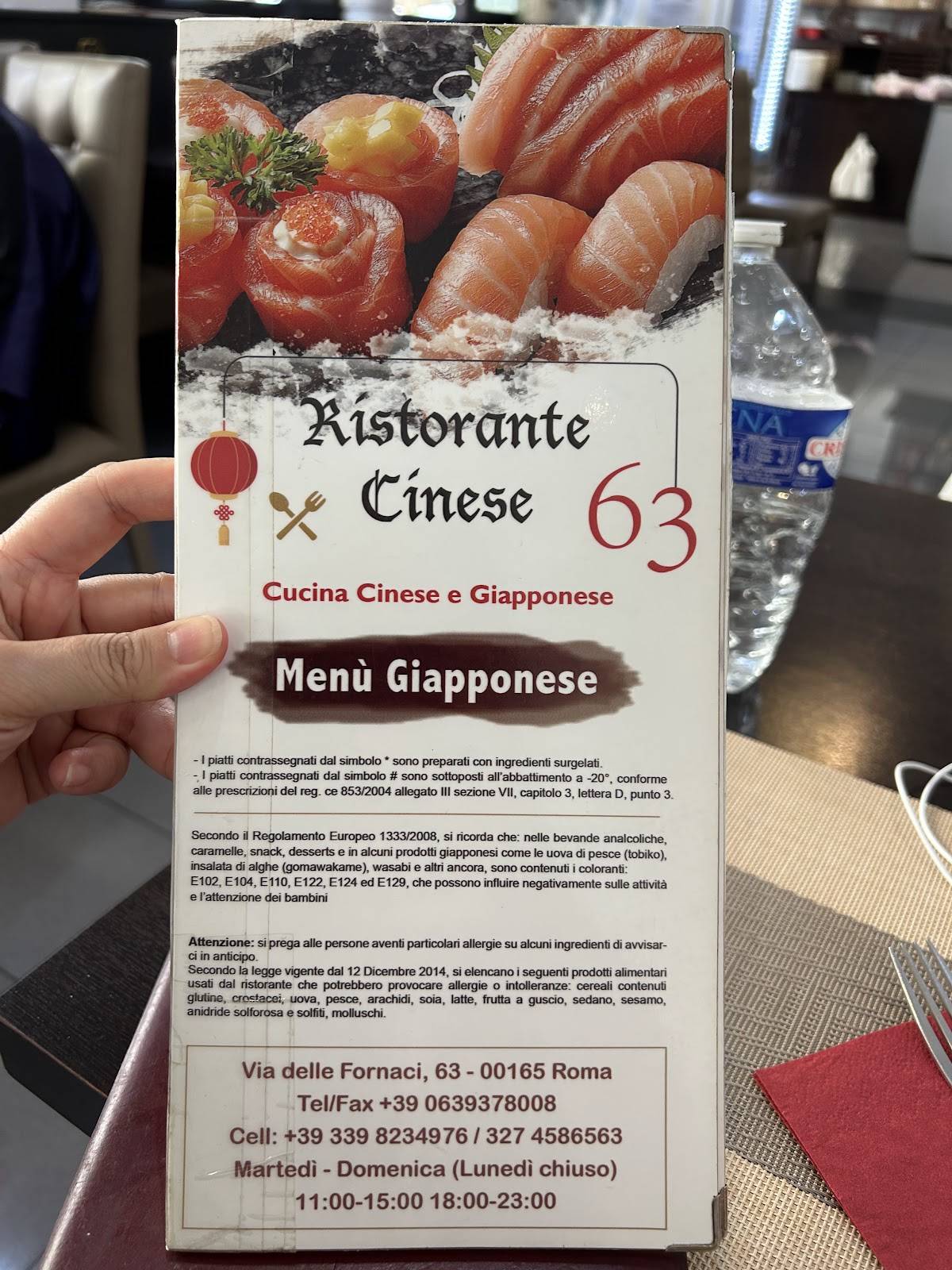 Menu de 63 Ristorante Cinese 中餐馆