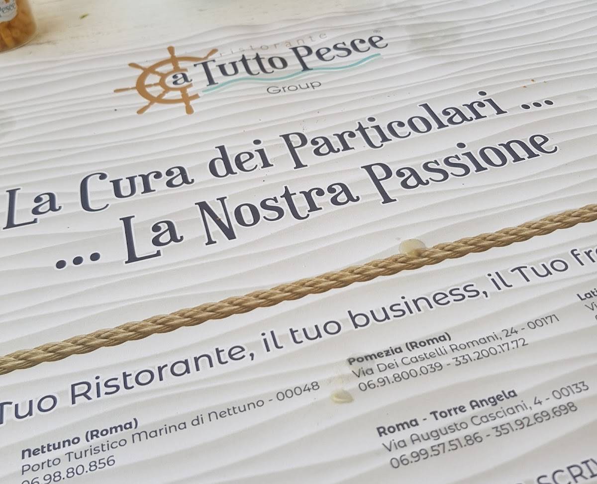 Menu di A Tutto Pesce Torre Angela 