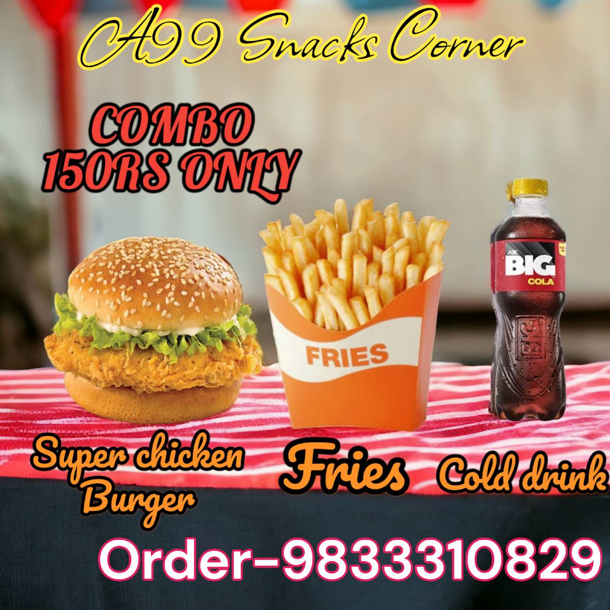 A99 snacks corner menu