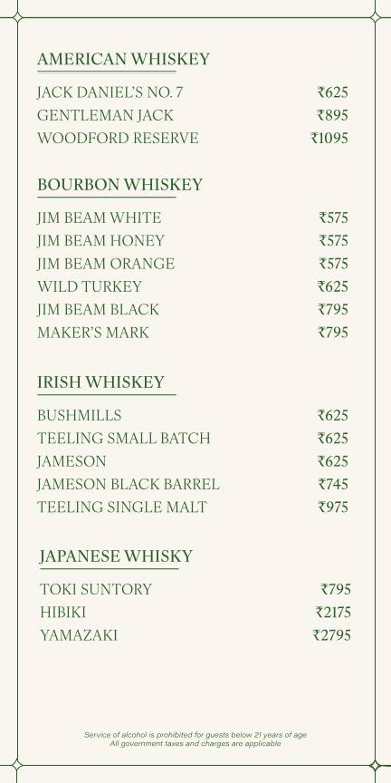 ASPER - Cocktail Bar menu
