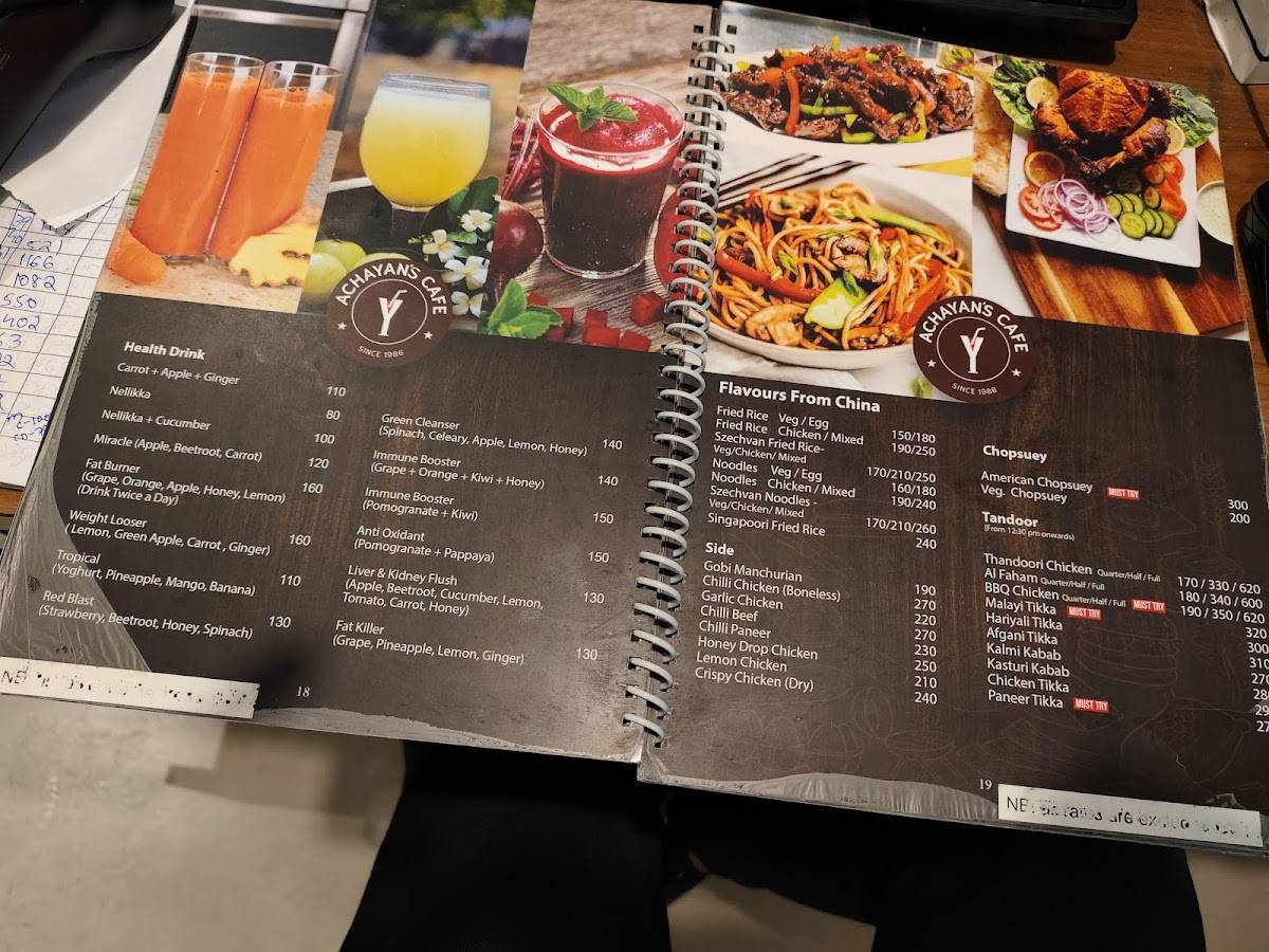 Achayan's Restaurant, Thodupuzha menu