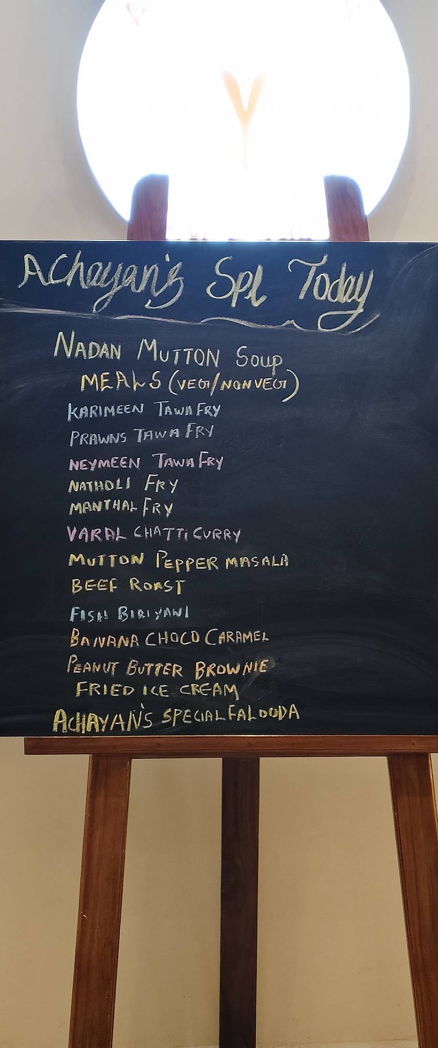Achayan's Restaurant, Thodupuzha menu
