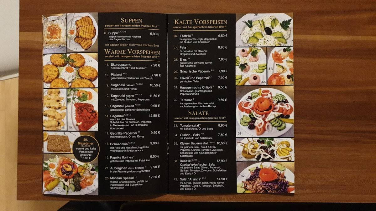 Menu de Atlantis Restaurant