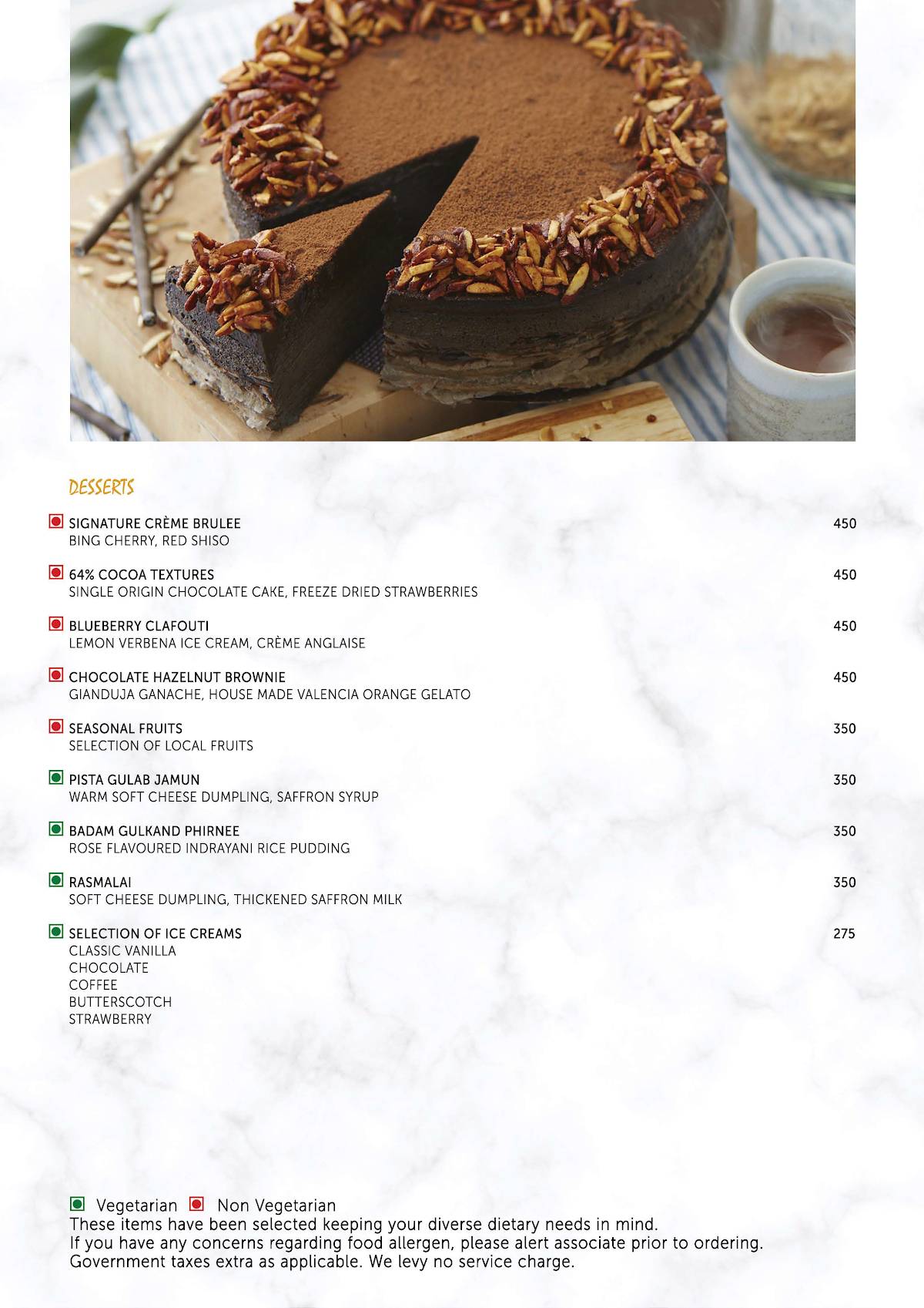 Aura - Gateway Ahmedabad Sindhu Bhavan Road menu