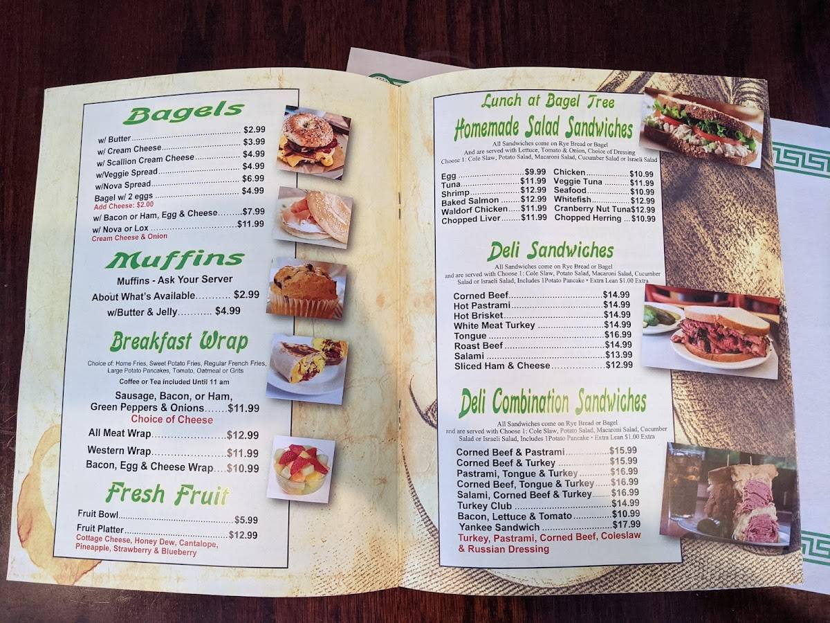 Menu at Bagel Tree Restaurant, Delray Beach