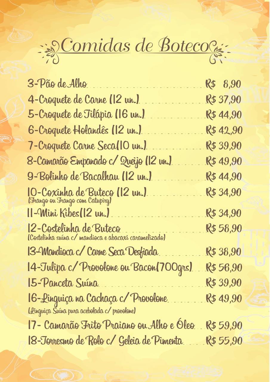 Bar Red Black - Beer and Food cardápio