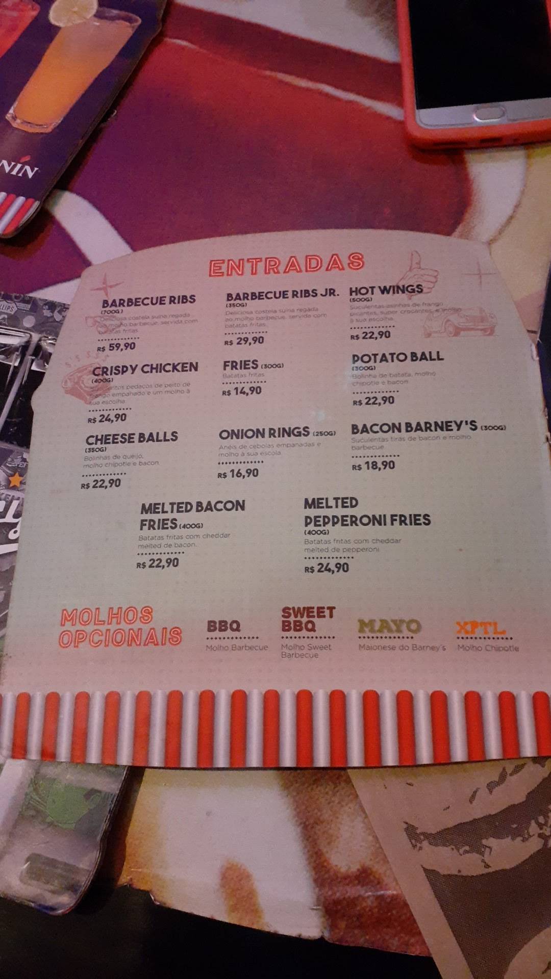 Barney's Burger - Sul cardápio