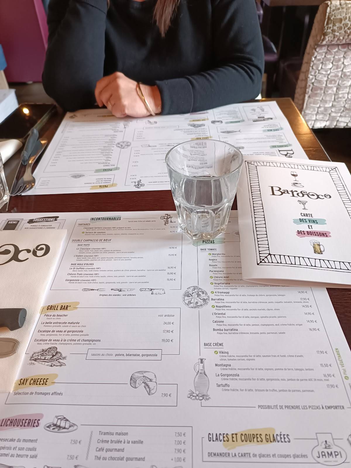 Menu de Barococo