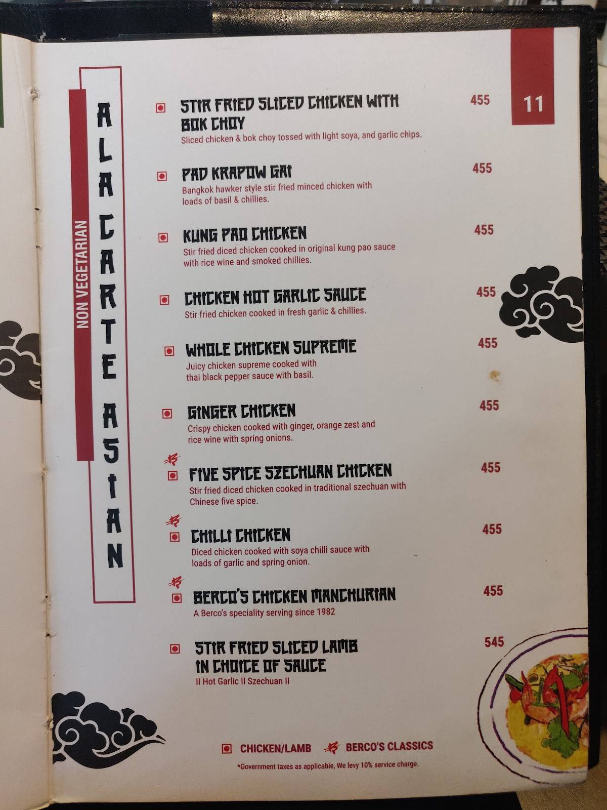 Berco's menu