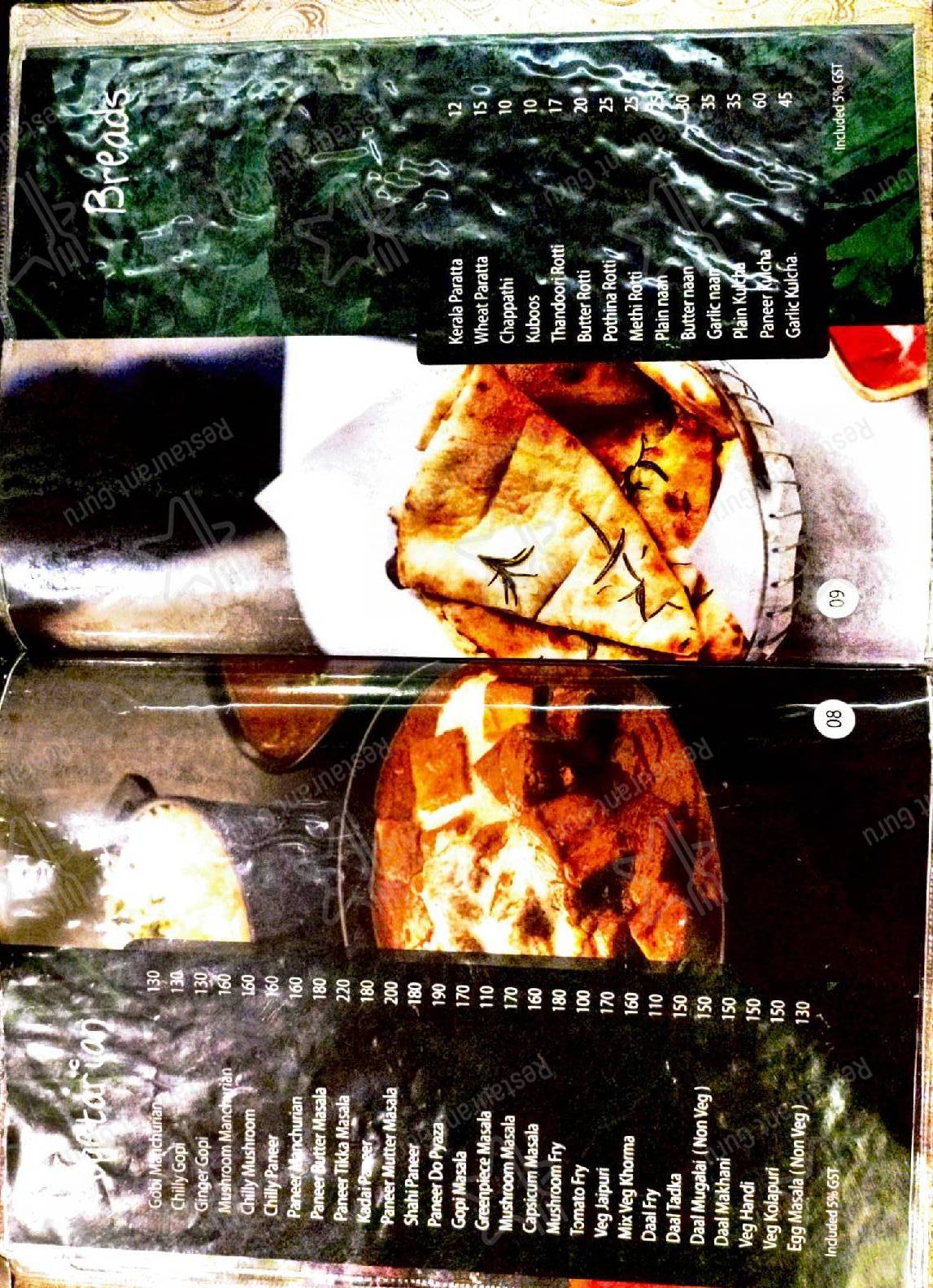 Broast Restaurant menu - meals and drinks