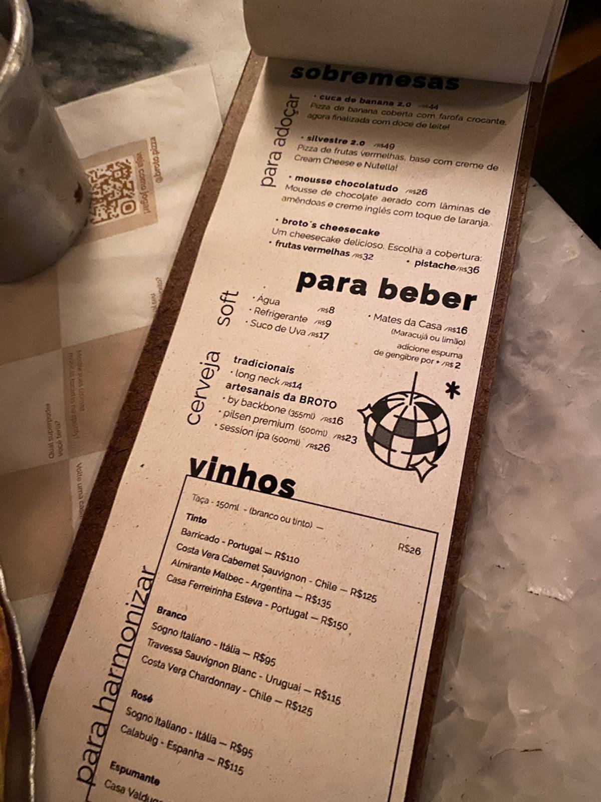 Broto Pizza cardápio