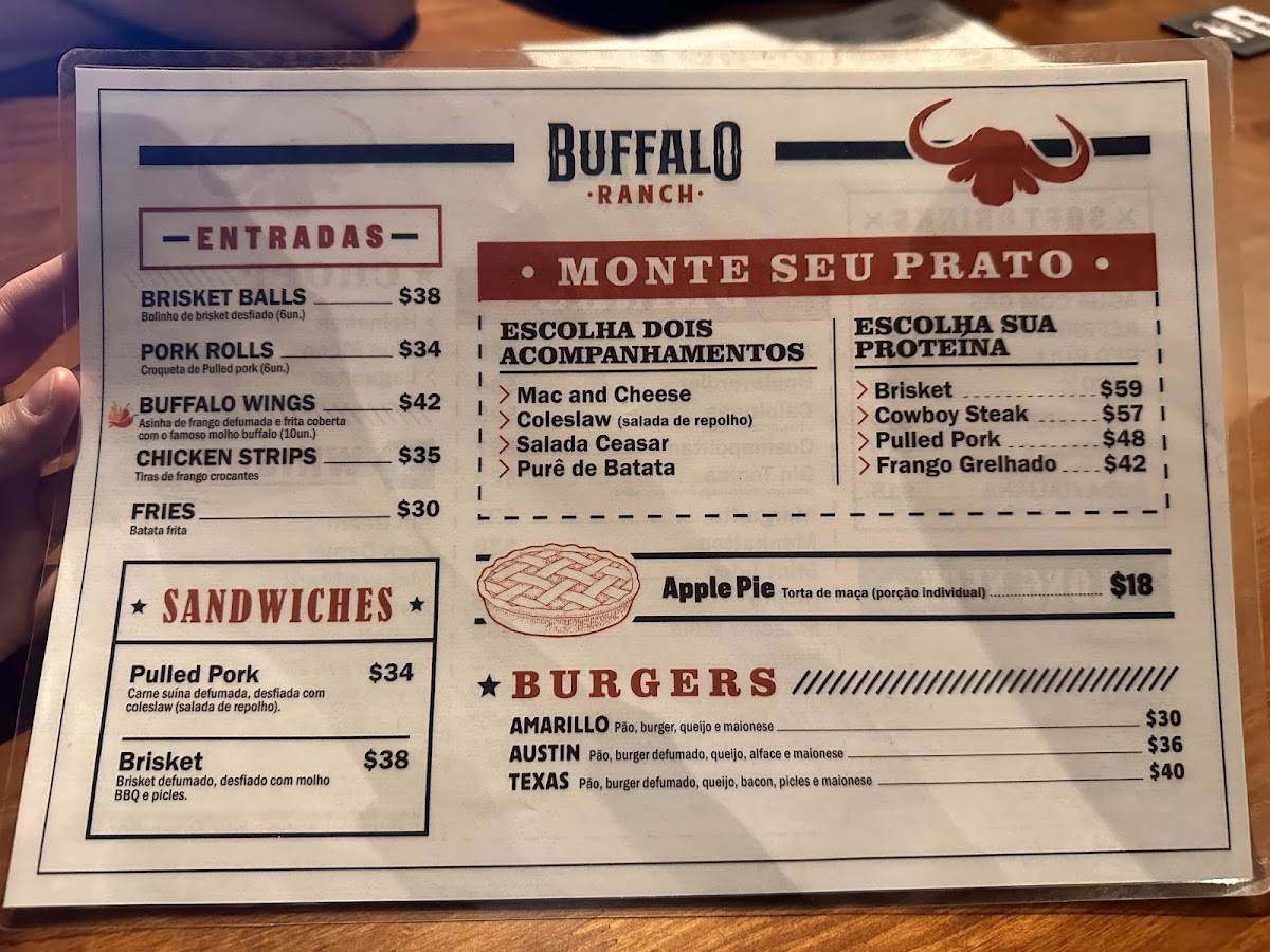 Buffalo Ranch cardápio
