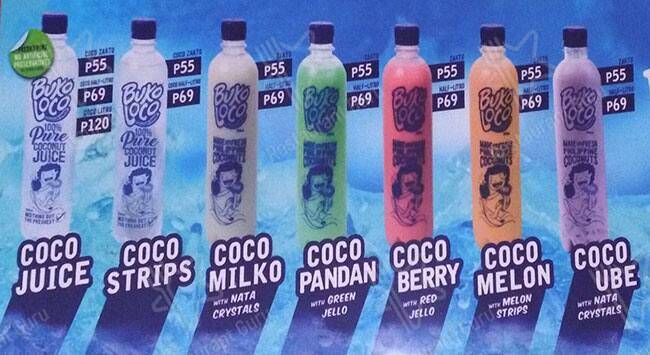 Menu at Buko Loco, Makati, 2 Amorsolo St
