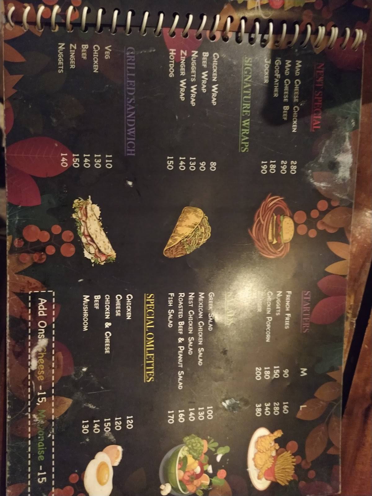 Burger Nest Chalakudy menu