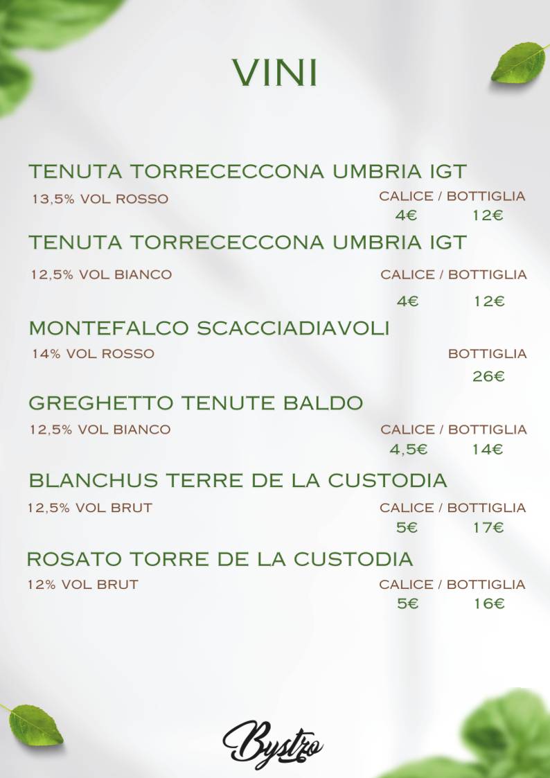 Menu di Bystro 