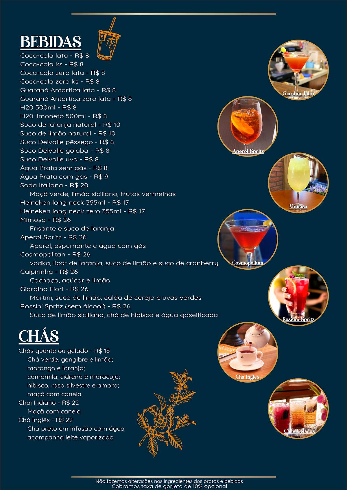 Café Fiori cardápio
