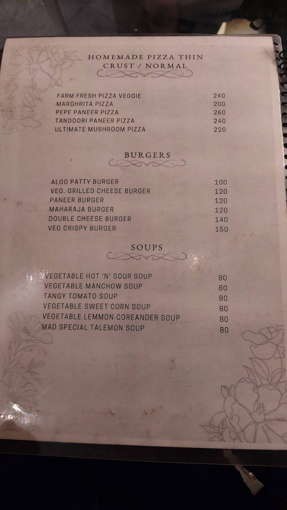 Menu at THE MAD CAFE, Rishikesh, 61/2