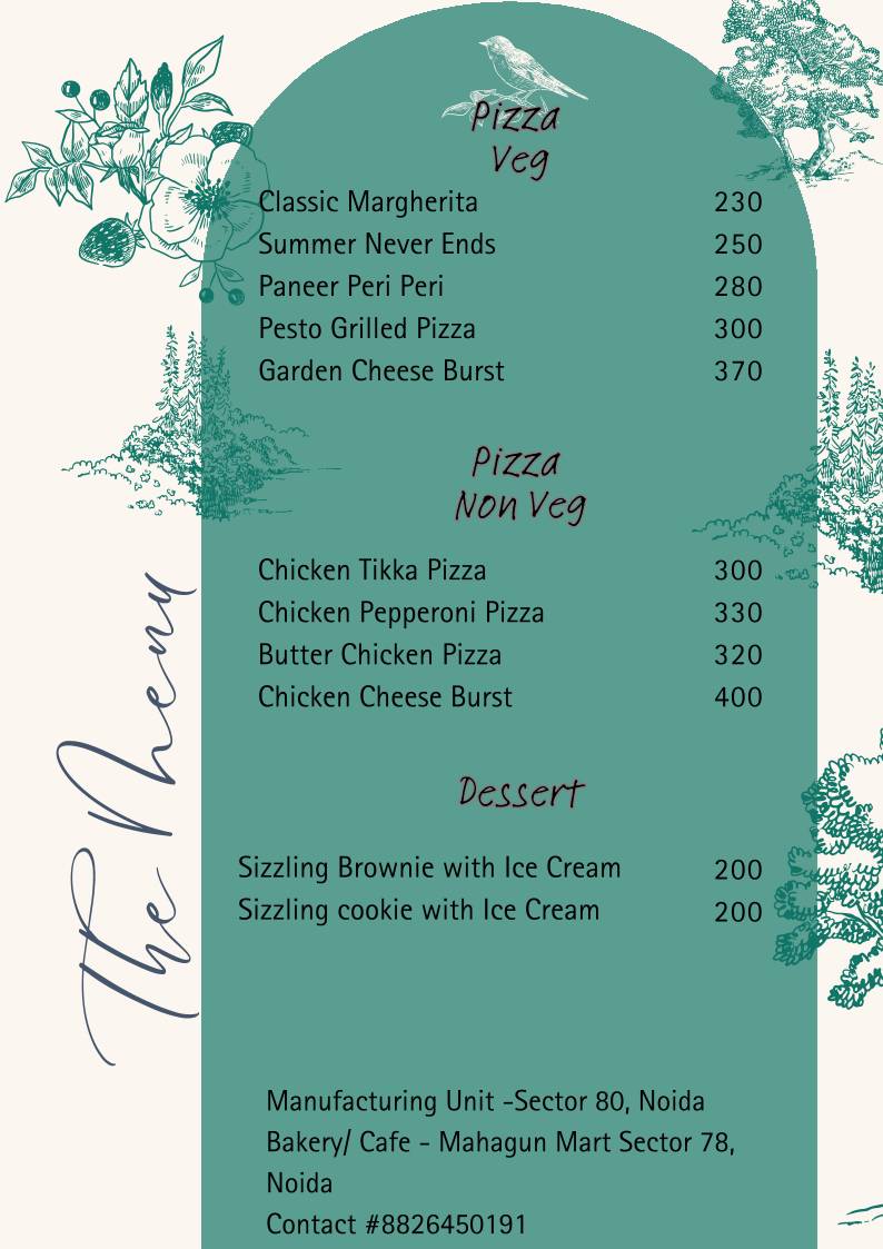 California Cake Cafe menu