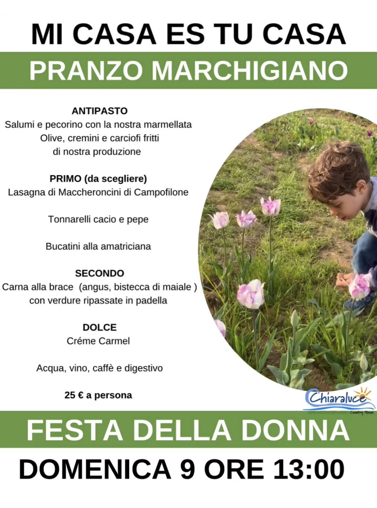 Menu di Chiaraluce Country House 