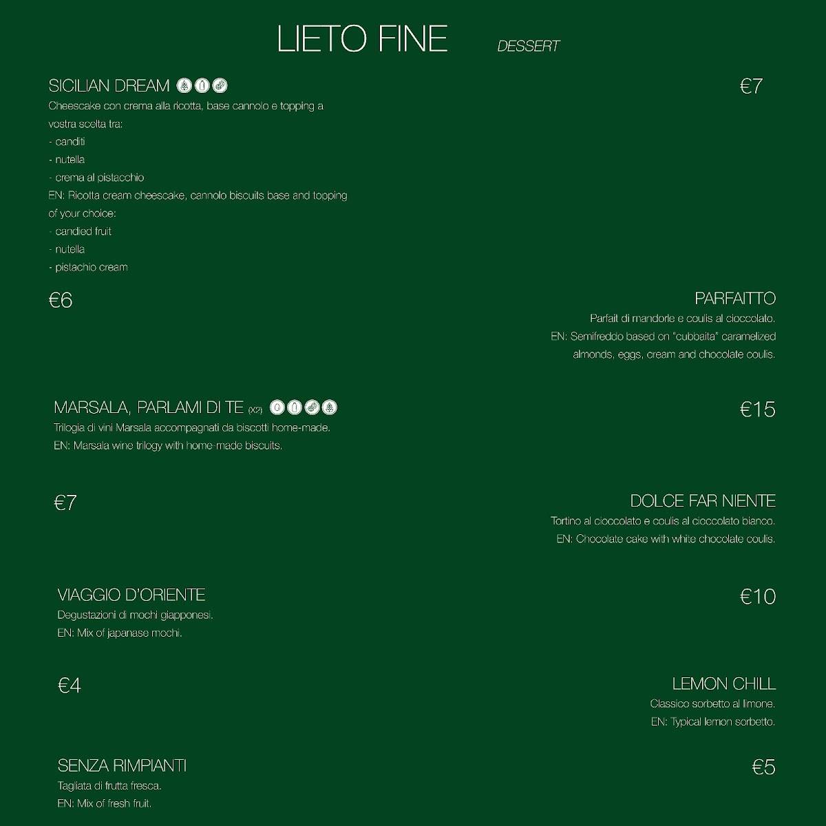 Menu di Ci Vulia 