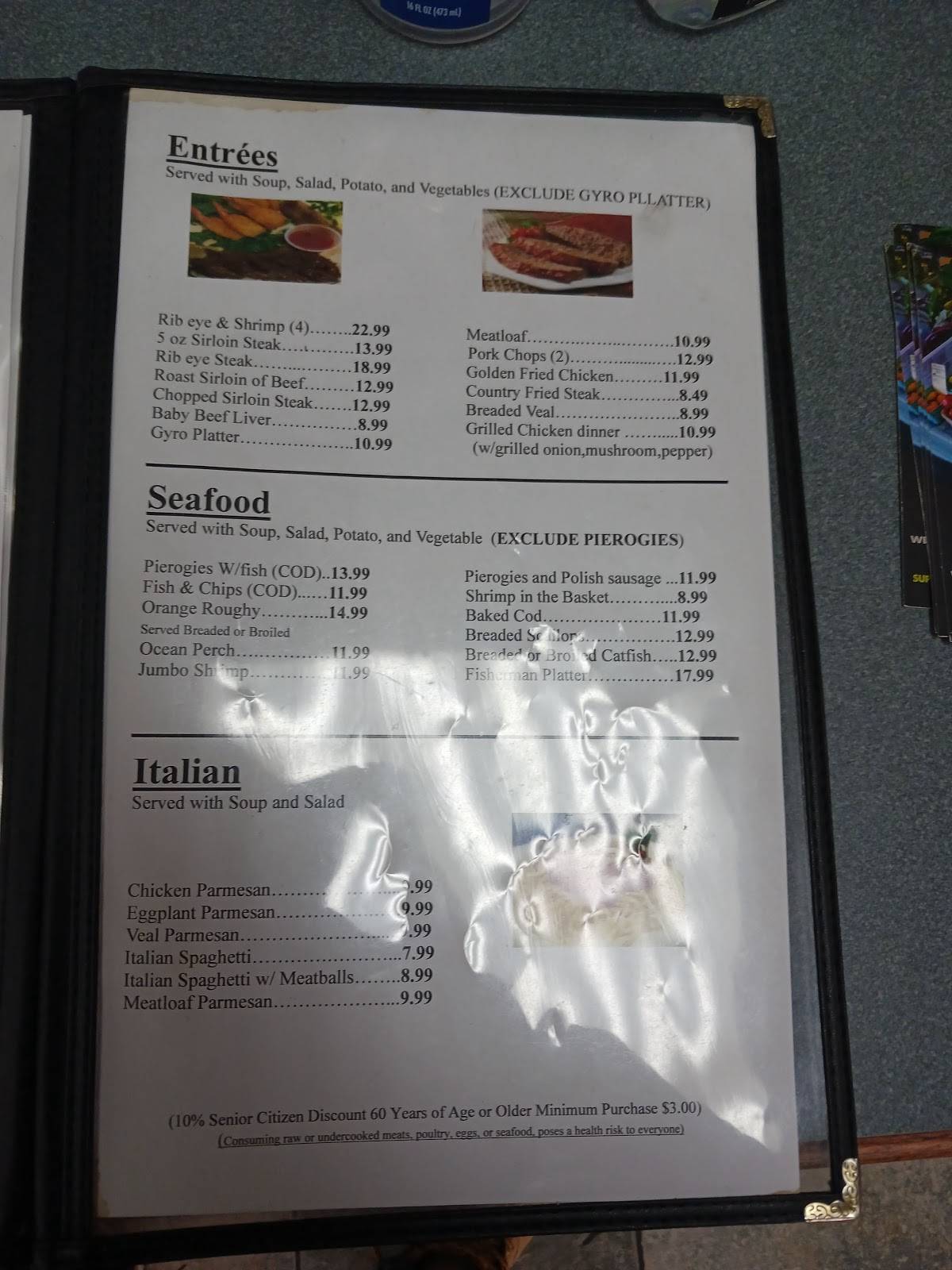 Menu at Cortina's Family Restaurant, Euclid