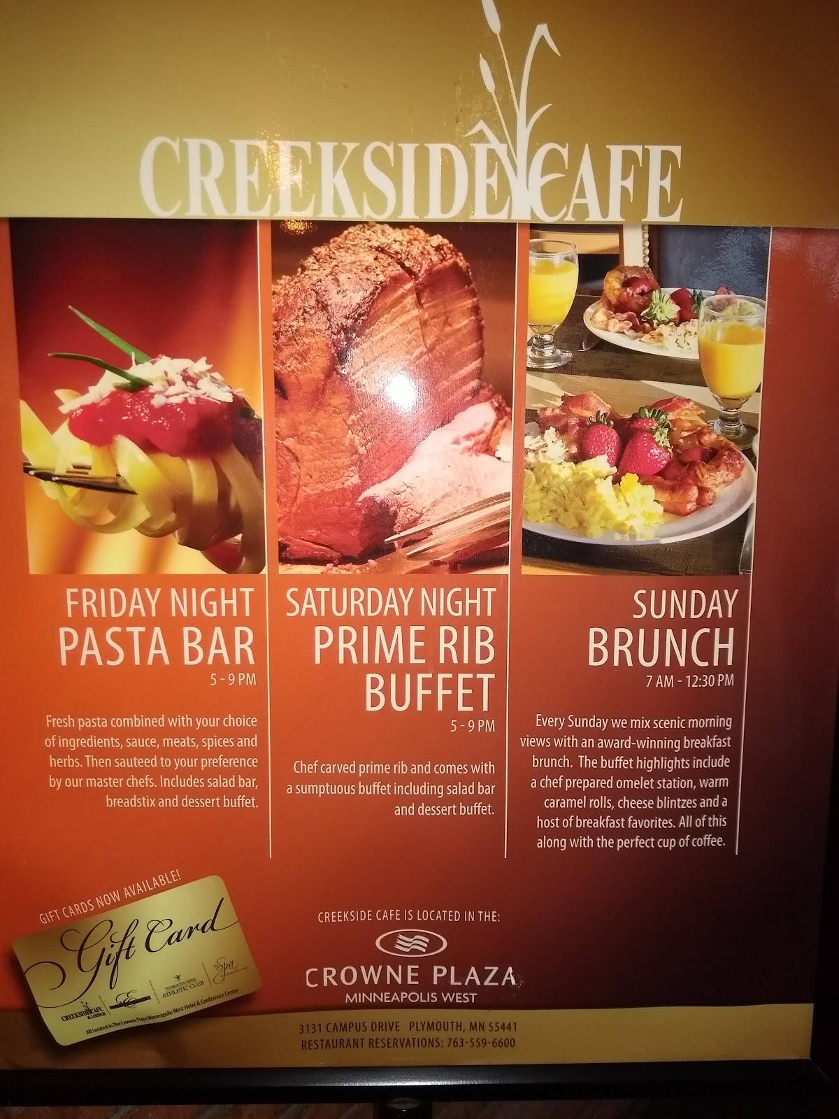Menu at Creekside Cafe, Plymouth
