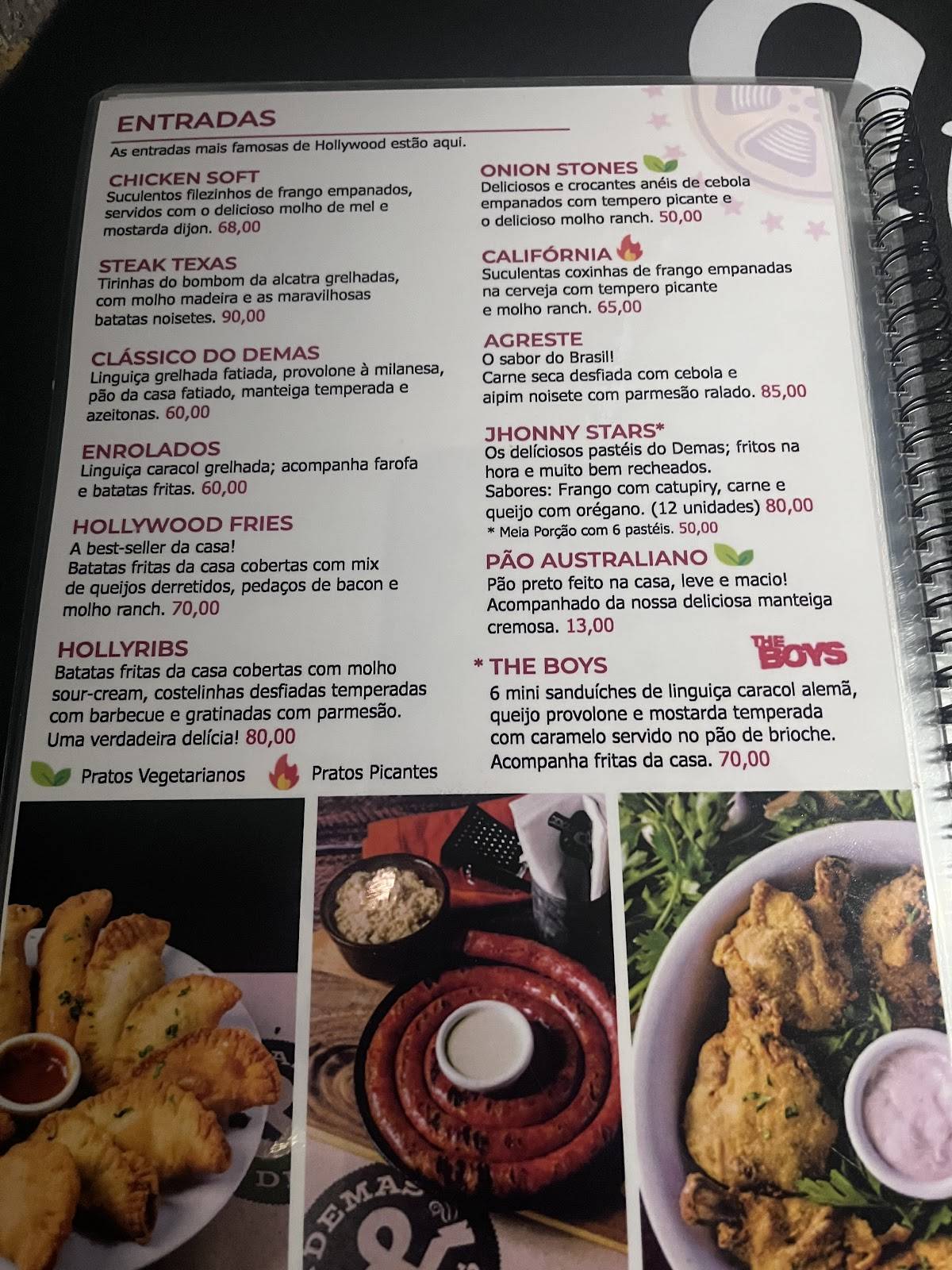 Demas & Divas cardápio