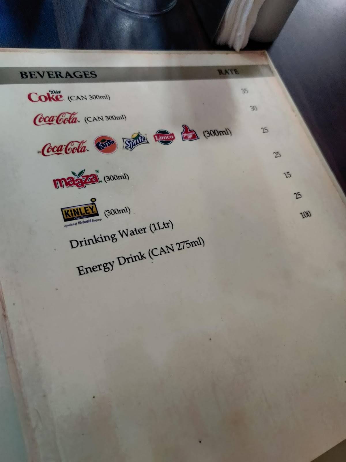 Diaa Pure Veg Restaurant menu
