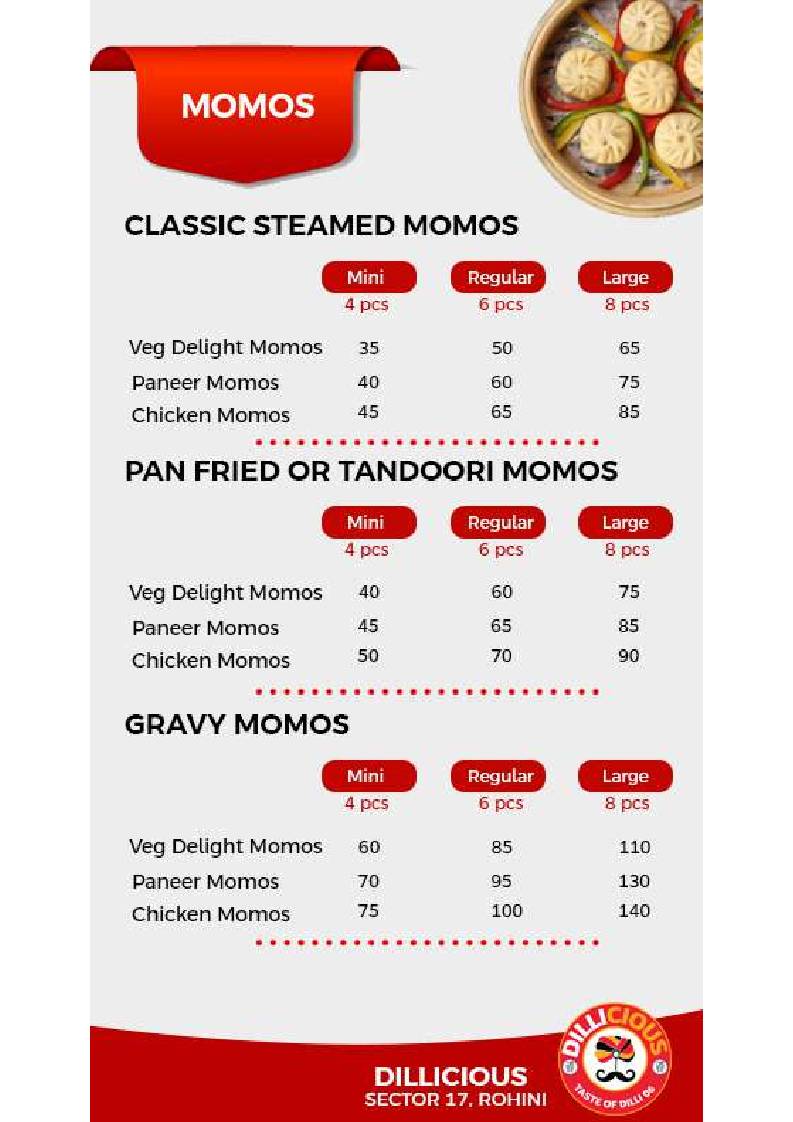 Dillicious: Taste of Delhi 06 menu
